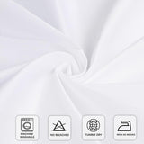 8 Packs White Table Cloth Rectangle 60x126 Inch for 8ft Rectangle Tables, Wrinkle Resistant Polyeste