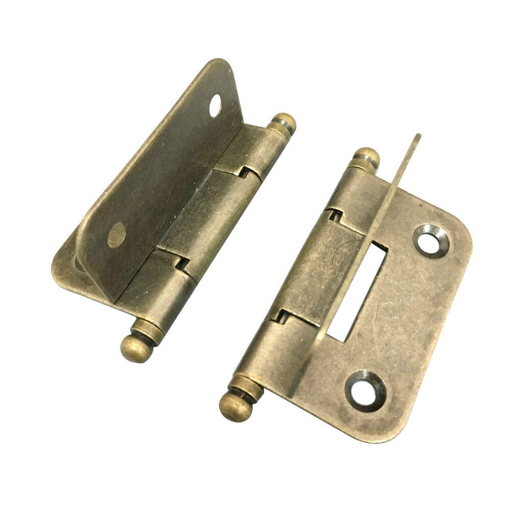 Building & Hardware 2Pcs Vintage Antique Brass Butterfly Hinges for Cabinet Drawer Wood Box #2