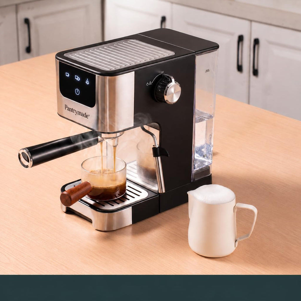 Espresso Machine with Milk Frother, LCD Touchscreen, 20 Bar