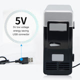 Mini USB Fridge Cooler Beverage Drink Cans Cooler Warmer Refrigerator for Laptop Bedroom, Portable Cold Fridge for