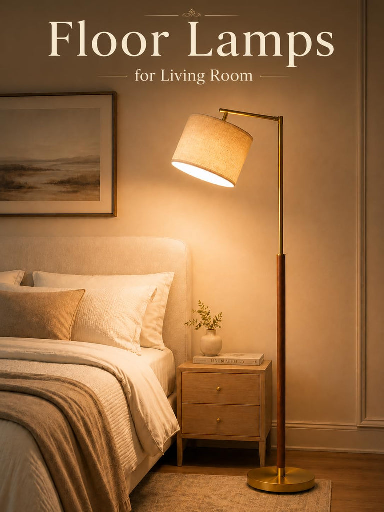 Real Wood Floor Lamps, Mid Century Modern Arc Floor Lamp