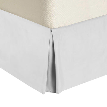 Solid 300 Thread Count, 100-Percent Cotton California King Pleated Tailored with 15-Inch Drop and Split Corners Bed