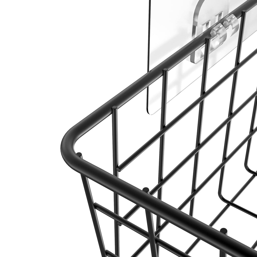 Over the Cabinet Door Organizer Wall Wire Baskets Hanging Kitchen Basket Shelf for Cabinet & Pantry Organization and