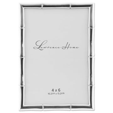 Silver Metal Bamboo 4x6 Picture Frame