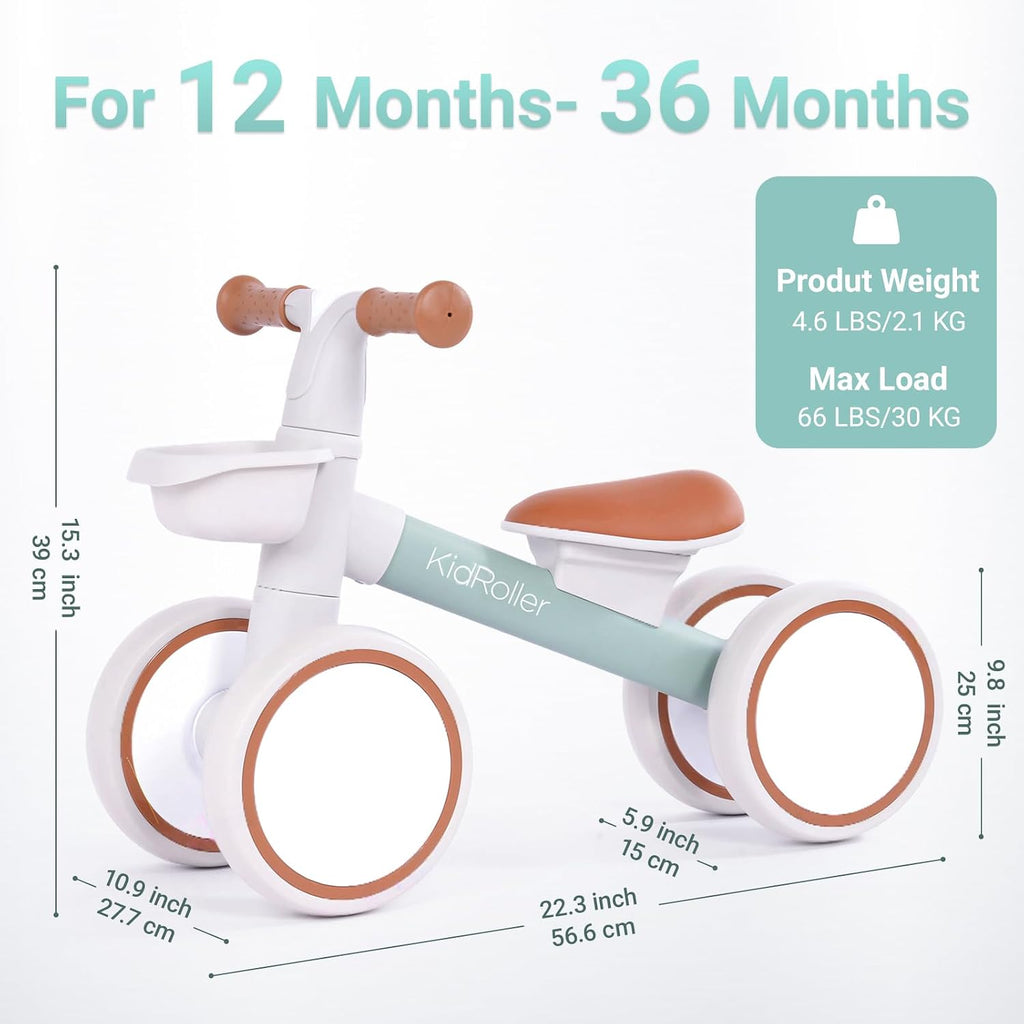 Kid's Balance Bikes for 1 Year Old Boys and Girls, 12-36 Months Toddler Ride-on with Adjustable Seat and a Front