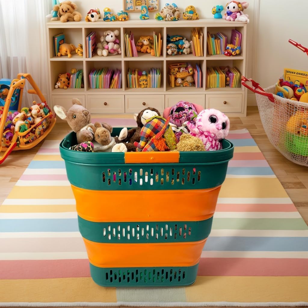 38L(10 Gal) Collapsible Laundry Basket - Foldable Pop-Up Storage Container/Organizer-Portable Space Saving Hamper