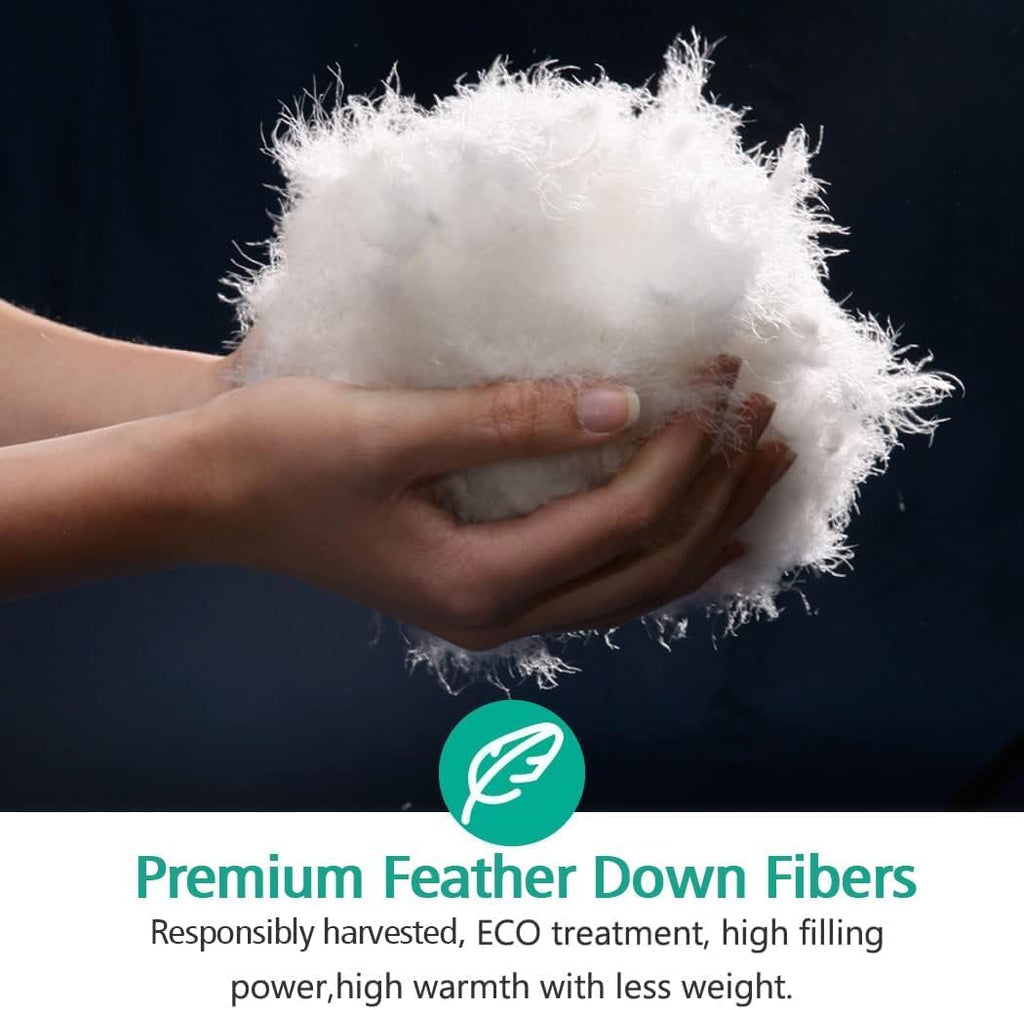 Summer Duvet Insert Oversized King,Down Feather Fibers Comforter