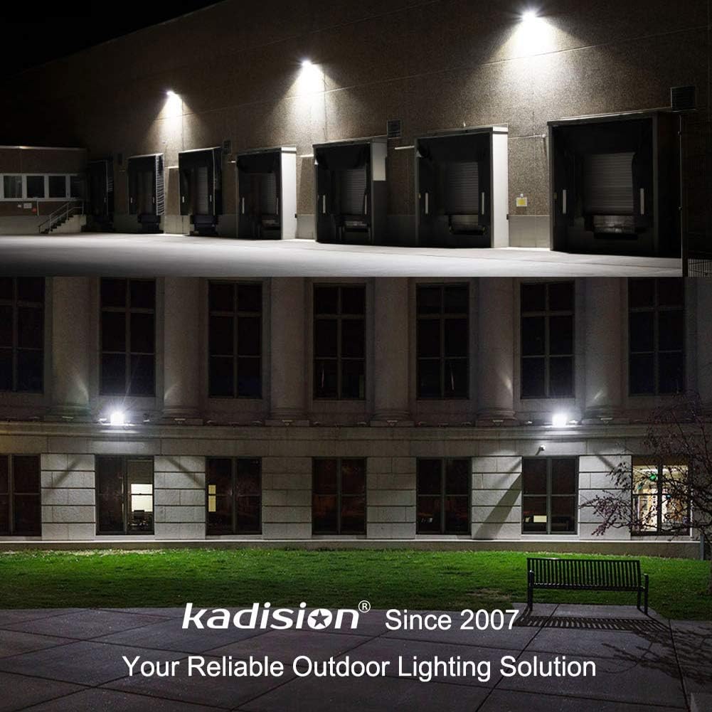 LED Flood Light Outdoor, Dusk-to-Dawn Photocell, 50W 6500LM | 5000K Daylight, IP65 Waterproof 100-277V, 180-Degree