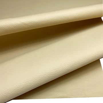 Faux Leather Vinyl Fabric Color : Ivory BY THE Yard