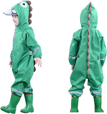 Toddler Rain Suit Waterproof Coverall One Piece Rain Suit Kids