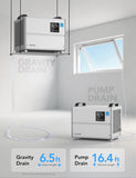 70 Pints Crawl Space Dehumidifier with Built-in Pump and Drain Hose