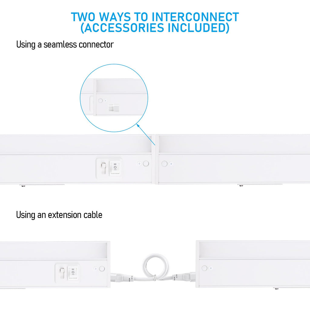 12 Inch 5CCT LED Under Cabinet Lighting Aluminum, White