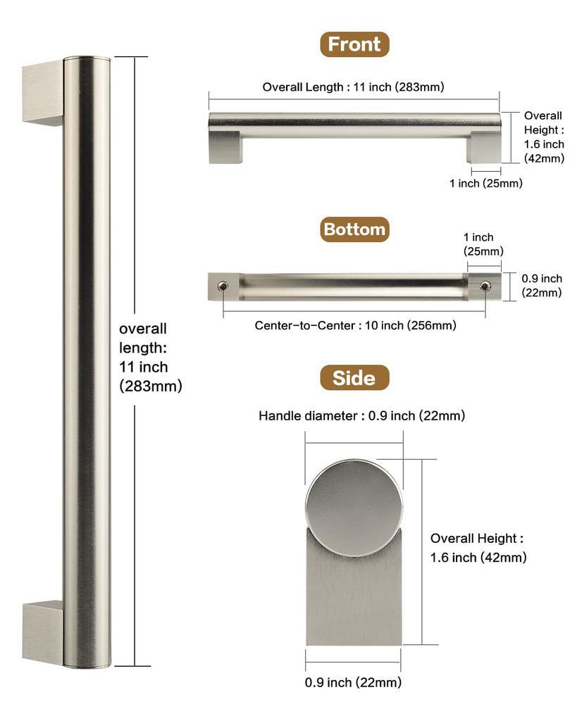 10 Inch Handles Cabinet,Closet,Fridge, Basket Drawer, Oven Door