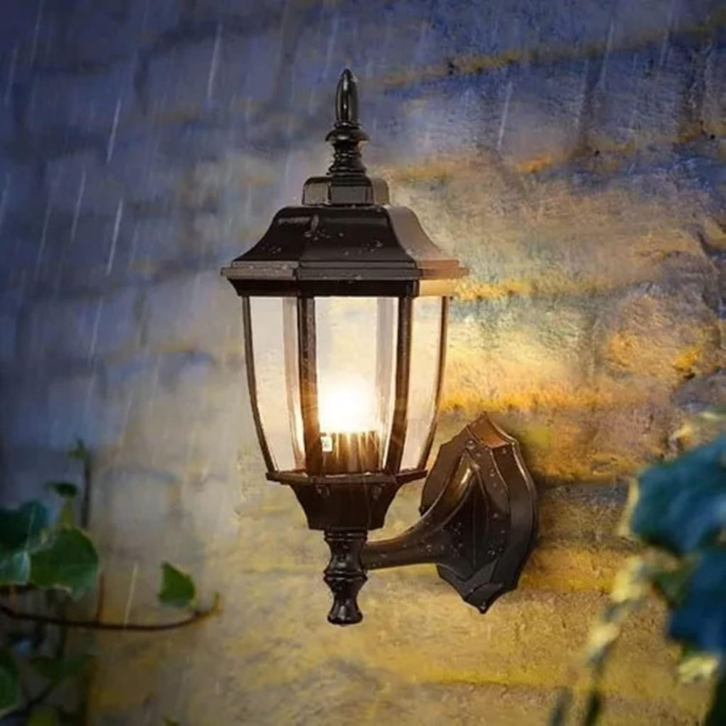 Outdoor Post Light, Vintage Hex Garden Wall Lamp Waterproof Outdoor Wall Light Corridor Courtyard Balcony Lamp for