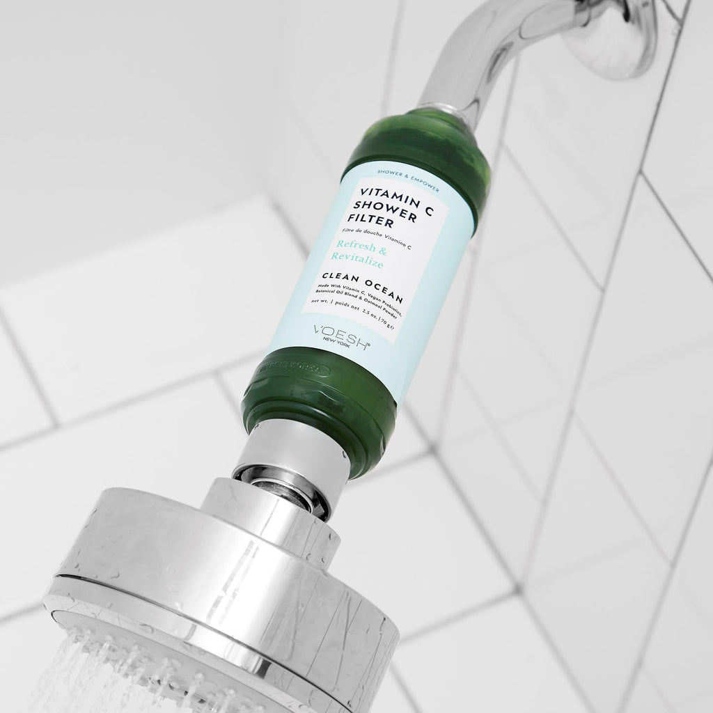 Vitamin C Shower Filter, Clean Ocean, Shower Aromatherapy, Water Purifier, Water Softener, Vegan Probiotics, Spa