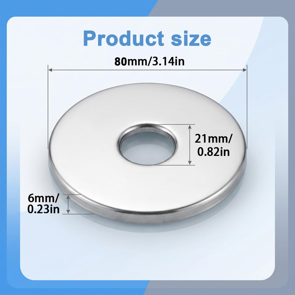 2 Pcs Shower Arm Flange Escutcheon Plate 3.15Inch Round