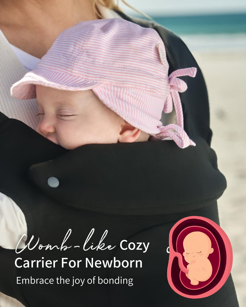 Newborn Carrier, Ergonomic, Cozy Baby Carrier, Black