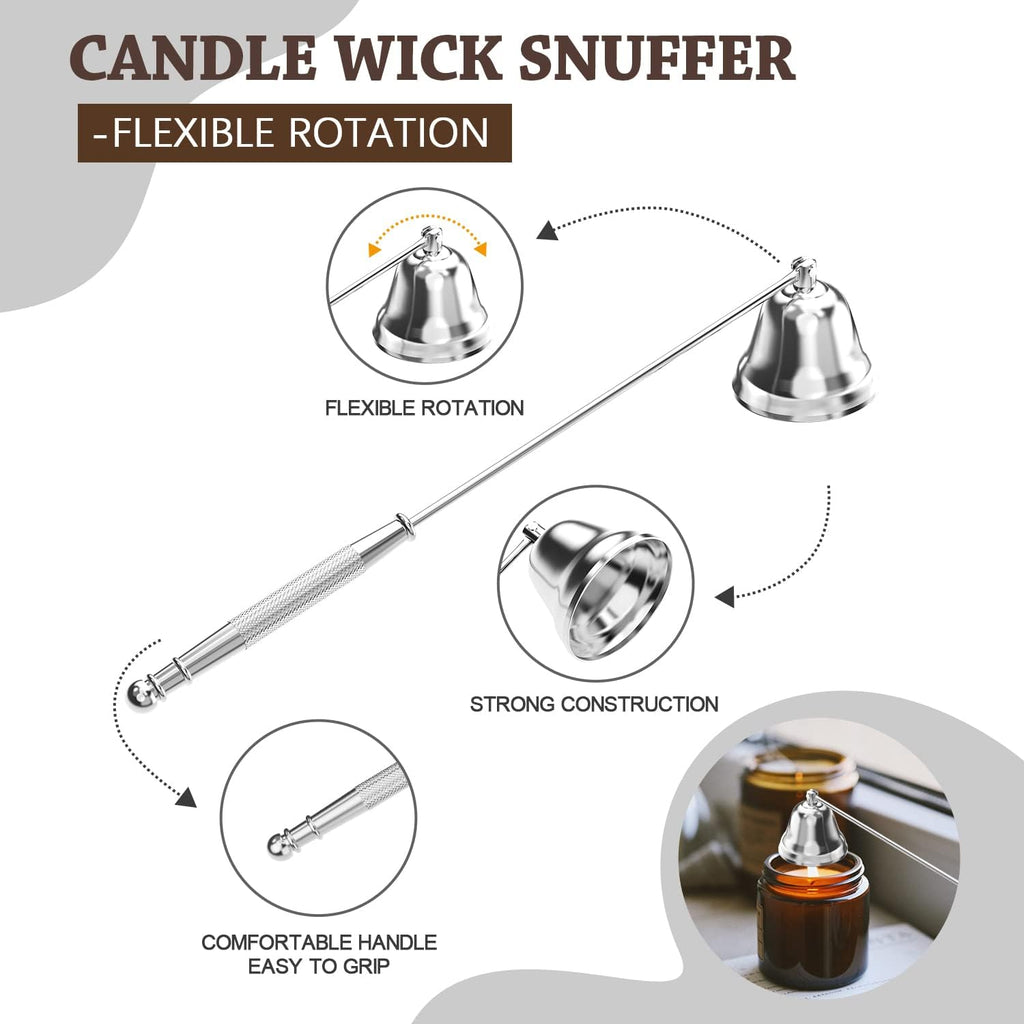 6 in 1 Candle Accessory Set,Candle Wick Trimmer Cutter,Candle Wick Dipper,Candle Wick Snuffer, Rechargeable Candle