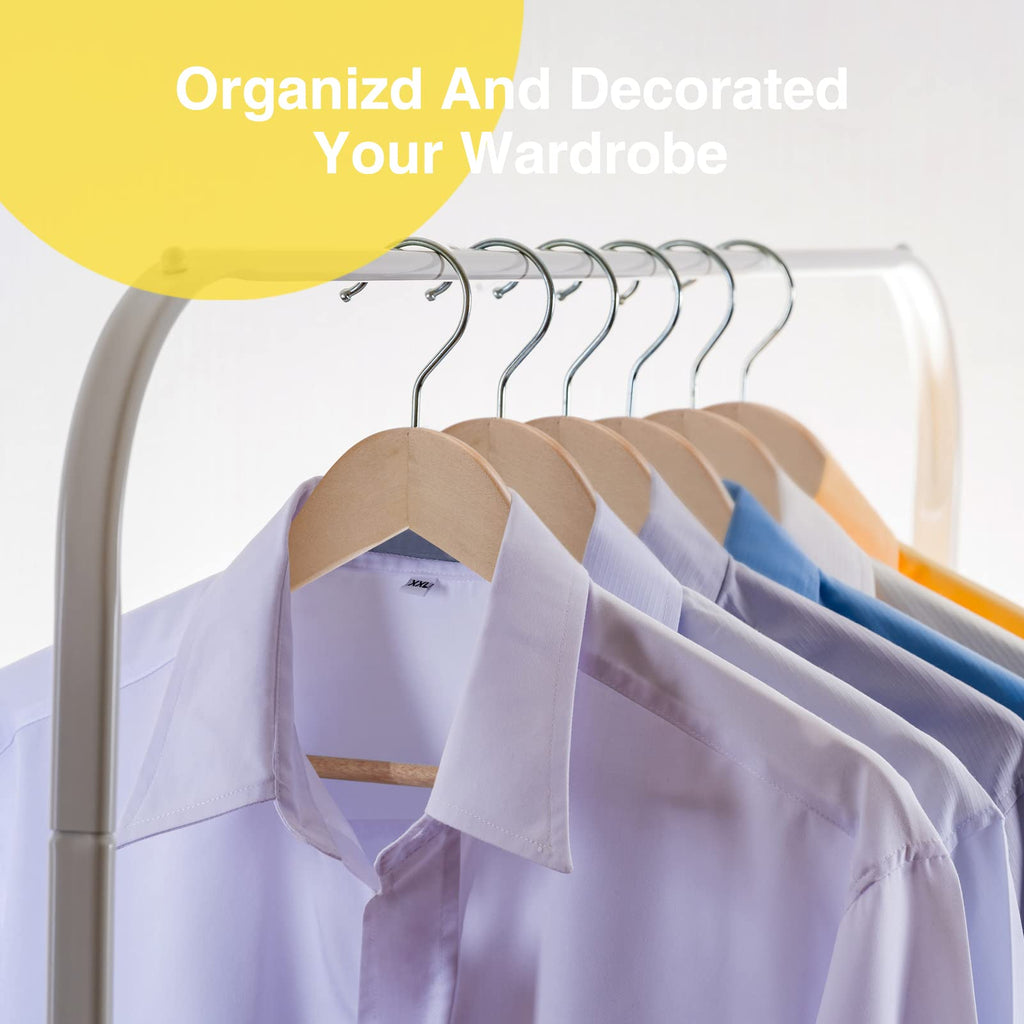 Wooden Hangers 30 Pack Clothes Hanger for Daily Used, Coat Hangers for Closet, Heavy Duty Wood Hanger for Suit, Shirts