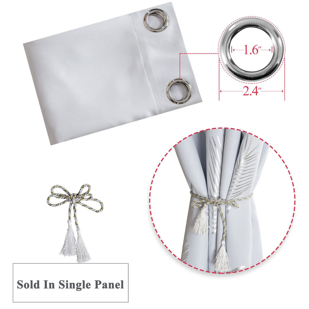 Greyish White Sliding Glass Door Curtain Door