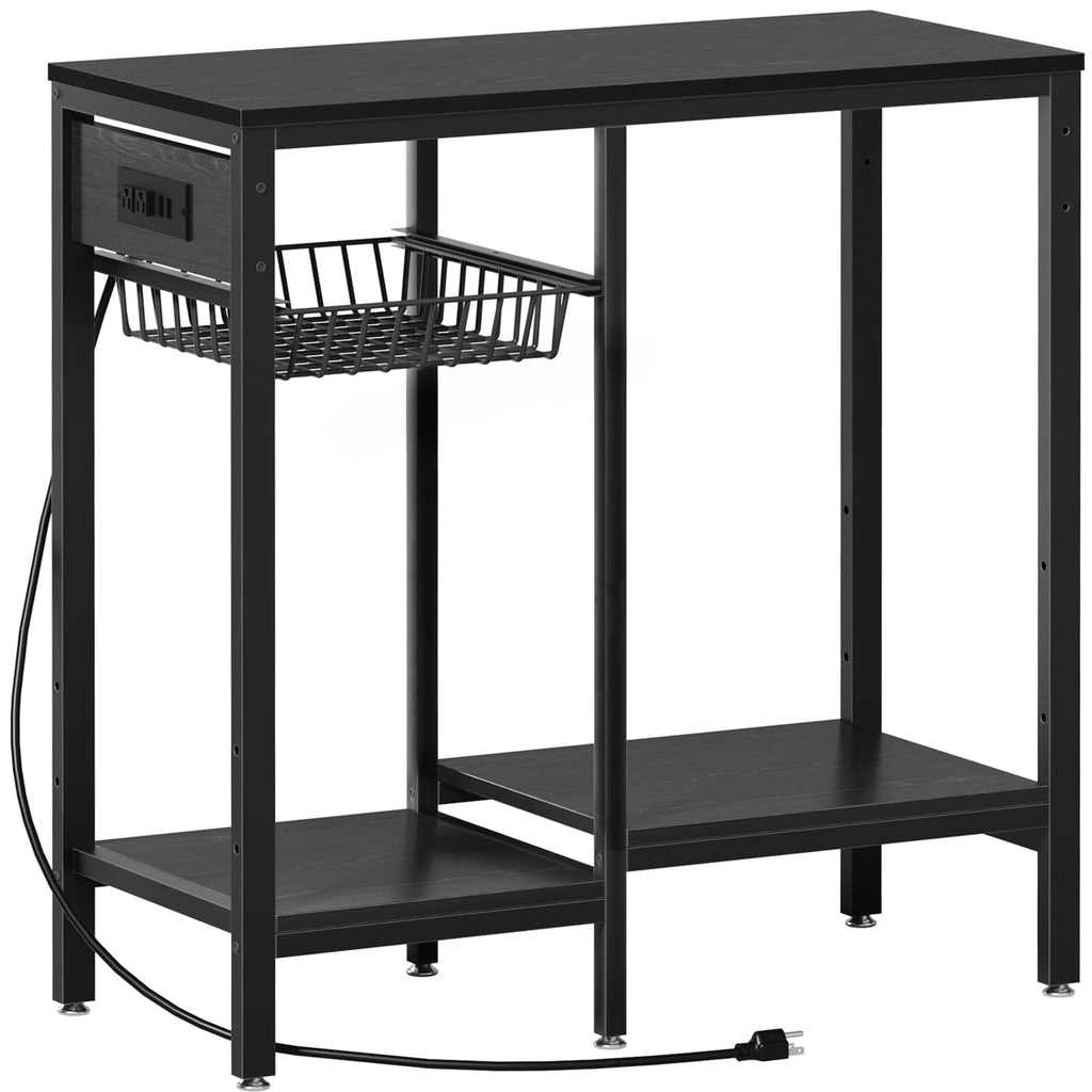 20 Gallon Fish Tank Stand with Power Outlet & Adjustable Shelves