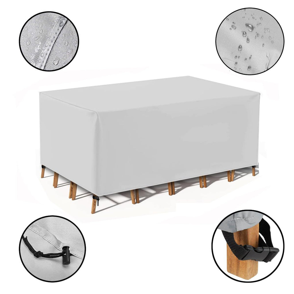 Patio Furniture Covers, Outdoor Table Covers Waterproof Rectangle, 600D Outdoor Furniture Covers, Wind Dust Proof