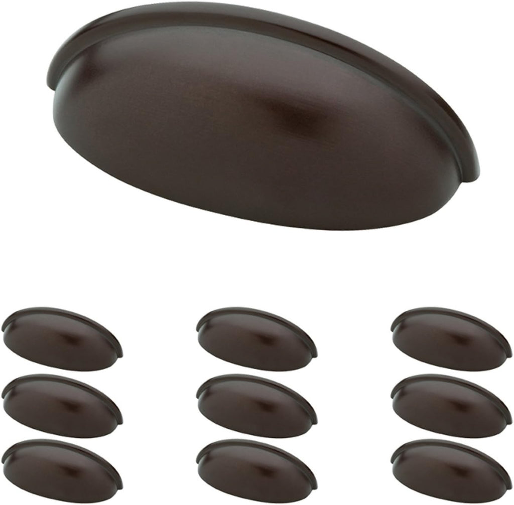 10 Pack Brushed Nickel Cabinet Handles 3 inch (76mm) Kitchen Cabinet Handles and Drawer Pulls for Cupboards and