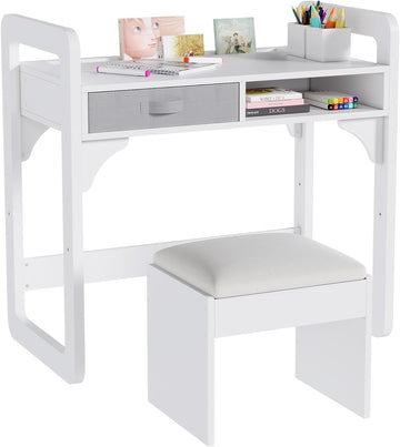 Kids Desk and Chair Set, Study Desk for Boys and Girls
