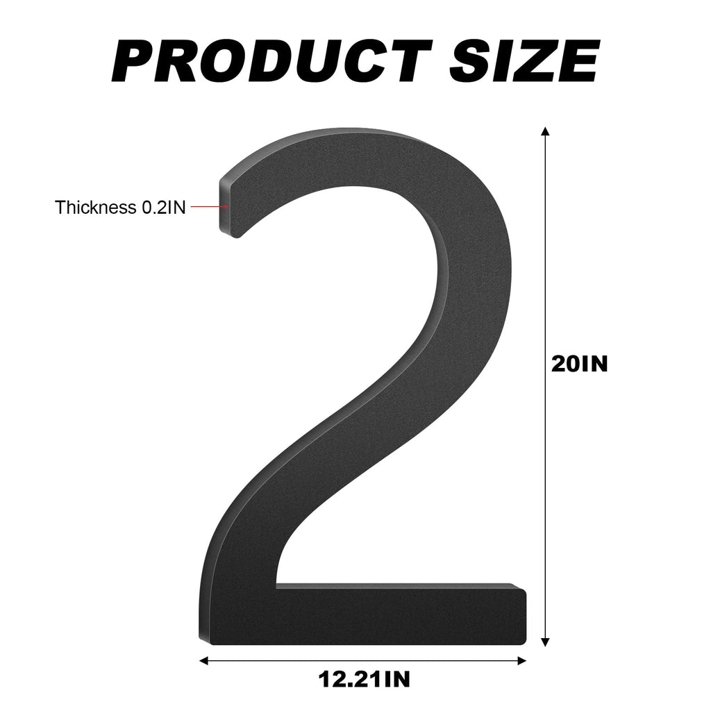 20 Inch Floating House Numbers for Outside, Address Numbers