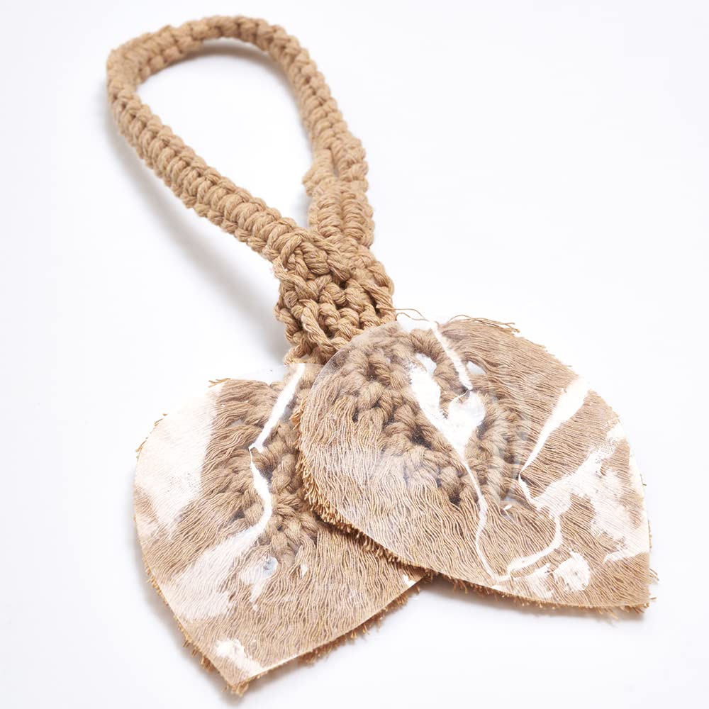 Boho Curtain Tiebacks, Apricot - 2 Pack