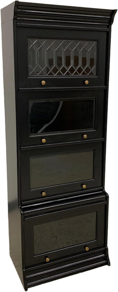 Legacy 4 Stack Barrister Bookcase in Black