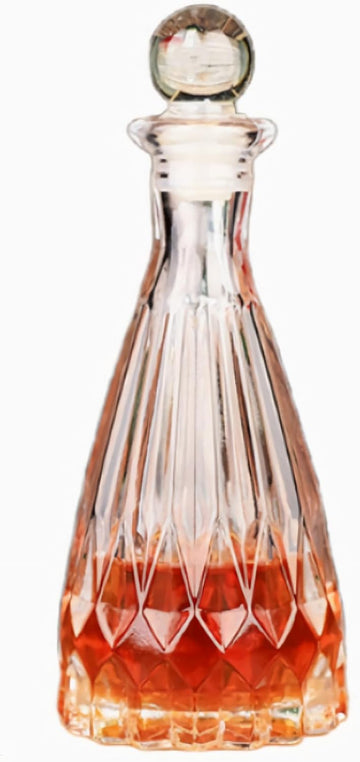 Whiskey Decanter with Glass Ball Stopper Decorative Flower Vases