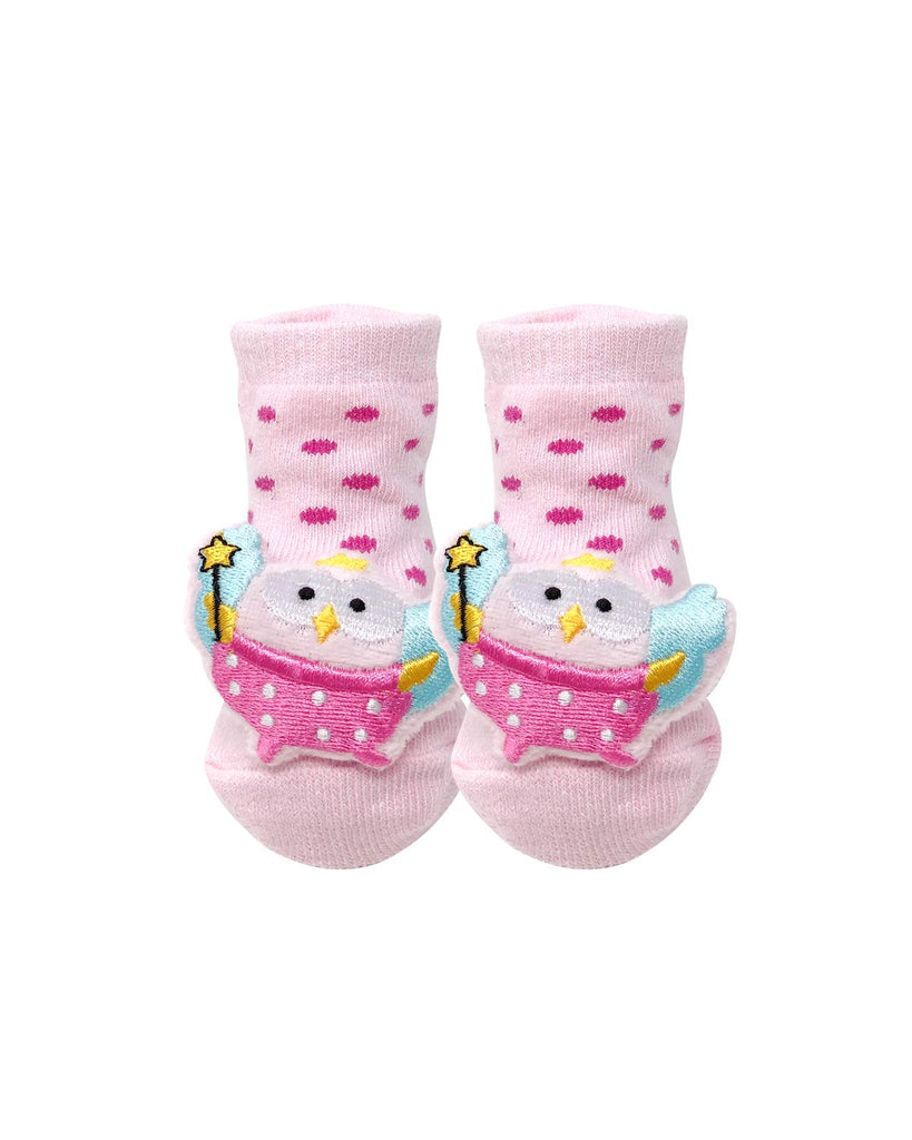 Adorable Baby 6 Pair Non-Skid Bootie Socks (Pretty in Pink)