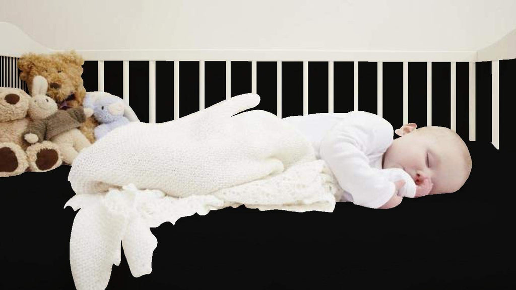 Cotton Knit Jersey Fitted Crib Sheets, 2-Pack, Soft, 28" x 52"X9" Black