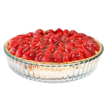 10 Inch Glass Deep Pie Dish for Baking Glass Baking Dish Clear and Durable Oven Baking Pie Pan Quiche Baking Dish Deep