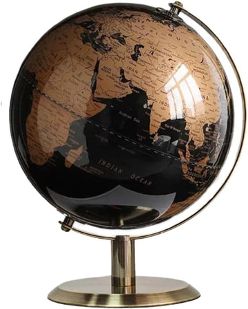 World Globe with Rotating Stainless Steel Stand for Adults - Elegant Adult Home Office Desk Bookcase Decoration &