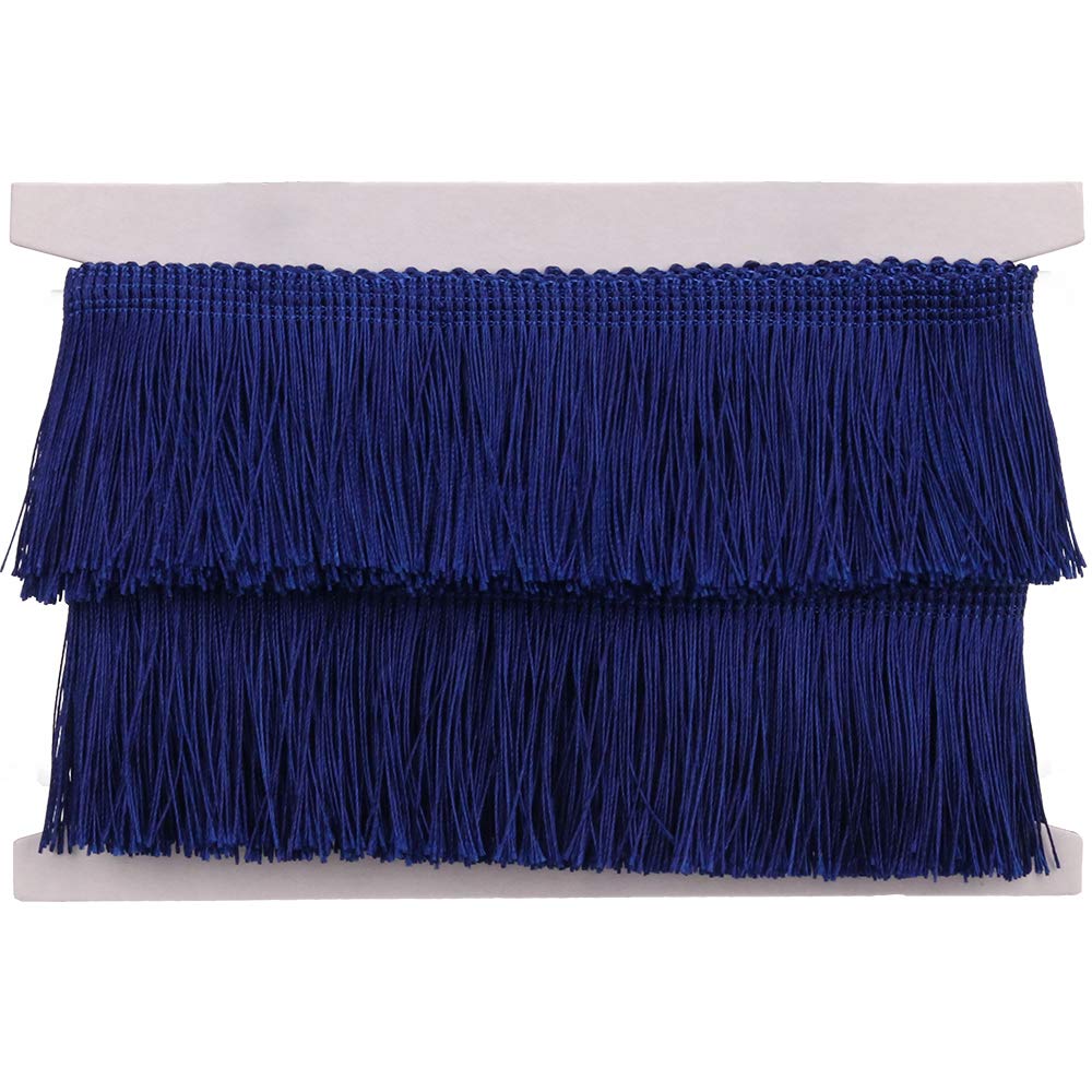 Trim Tassel Lace 2.5Inch Width 5 Yards Long for Clothes Accessories Latin Wedding Dress and DIY Lamp Shade Decoration