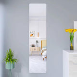 Wall Mirror Full Length, on Door Mirrors, Cheap Mirror Acrylic, shatterproof Gym Mirrors Gym, 8"X8"-4 Pcs, Workout Non