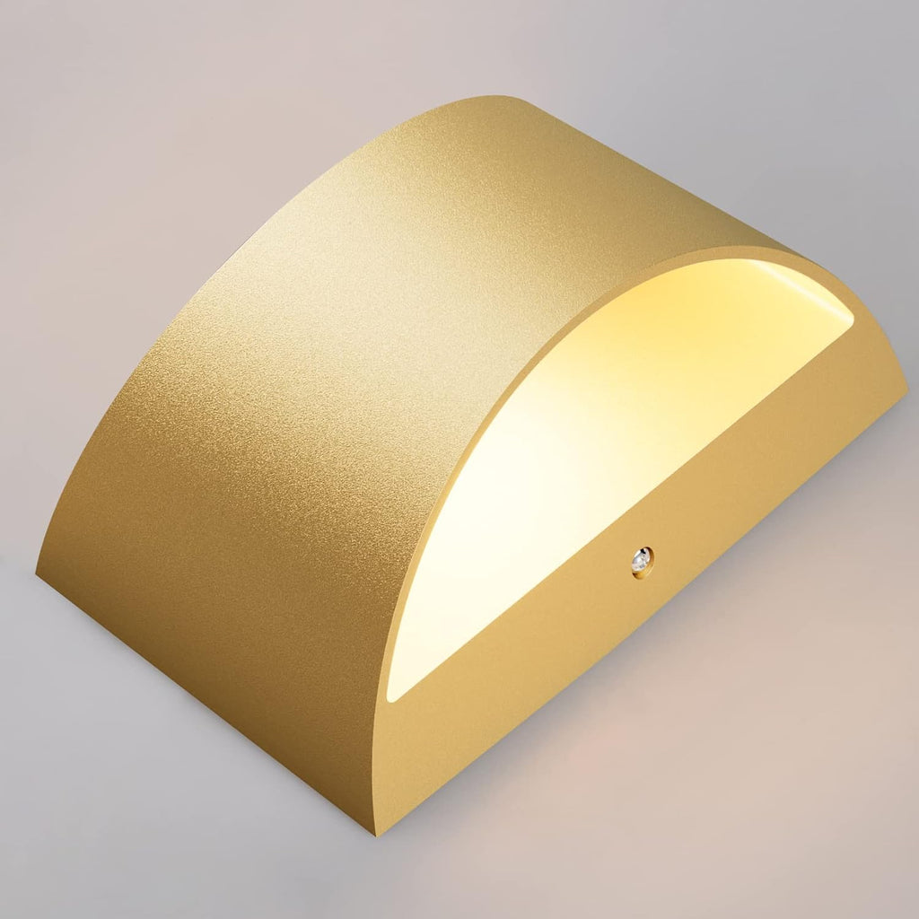 Gold Wall Sconce Indoor Wall Lights Hardwired Set of 2 Up and Down Wall Mount Light for Living Room Bedroom Hallway