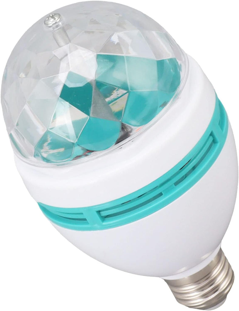 RGB Rotating Party Bulb, Color Changing Auto Rotate Strobe Effect Light for Party Bar ABS PC RGB E26 Base 3W 85 to