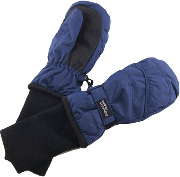Kids Waterproof Long Cuff Winter Mittens