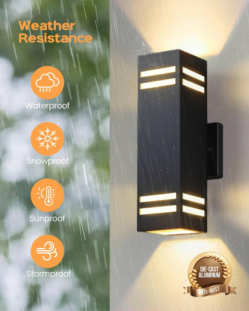 Dusk to Dawn Outdoor Light, Modern Outdoor Wall Lights with LED Bulbs Includes [ETL Listed]