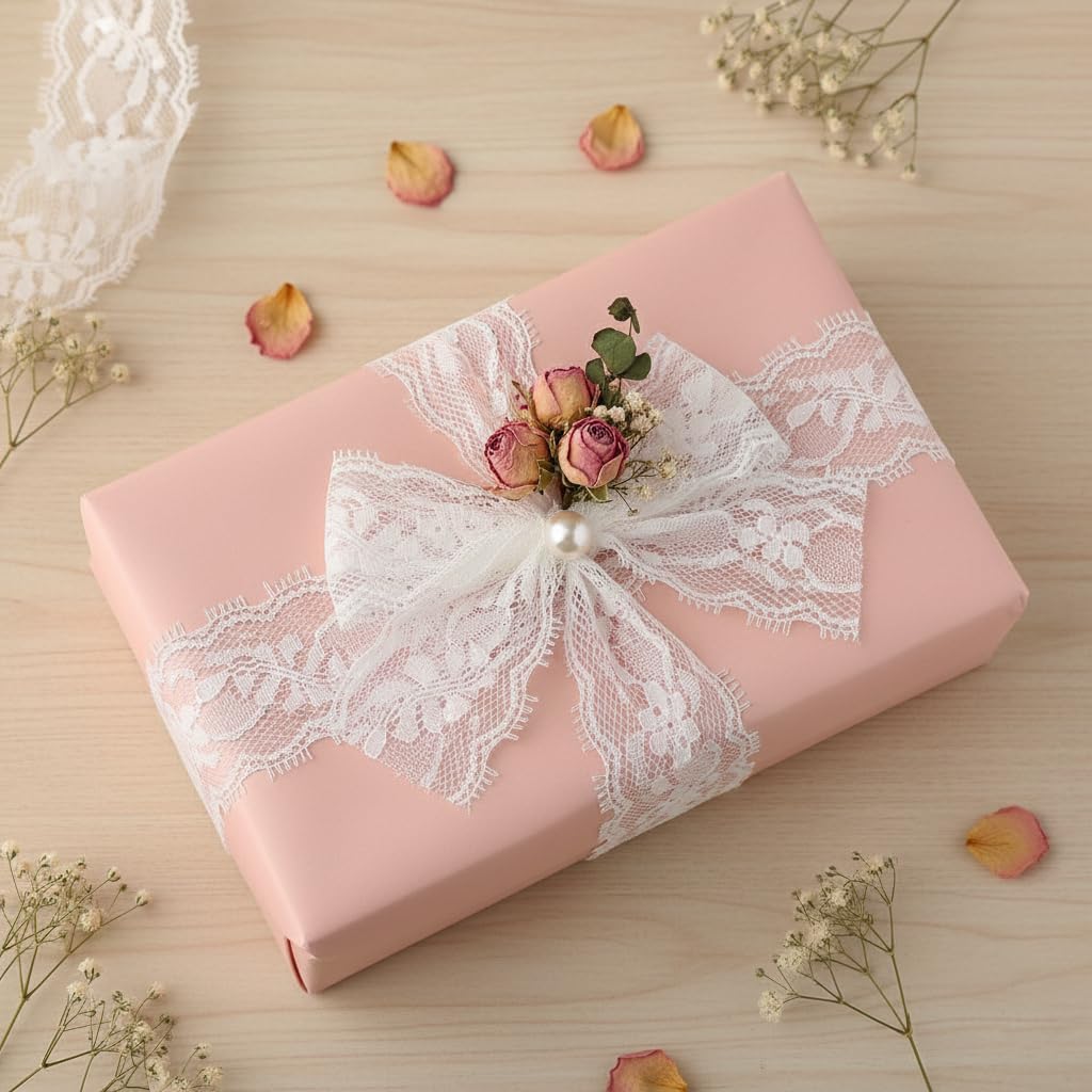 Trim Ribbon 1.5" x 10 Yards White for Trimmings Sewing Home Decoration Gift Wrapping DIY Crafts Baby Shower Wedding