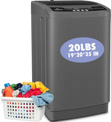 Portable Washing Machine, 20Lbs Capacity Full-Automatic Portable Washer Machine, 2.8Cu.ft Washer and Dryer Combo with