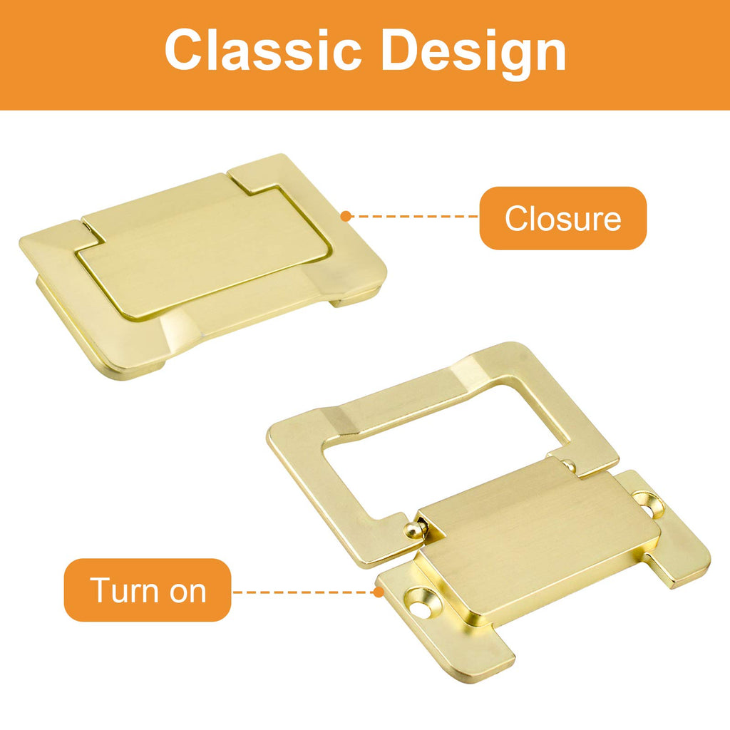 4Pcs Brass Pocket Doors Drawer Handle Flush Ring Pull, Hidden Concealed Zinc Alloy Knobs for Cabinets, Closets