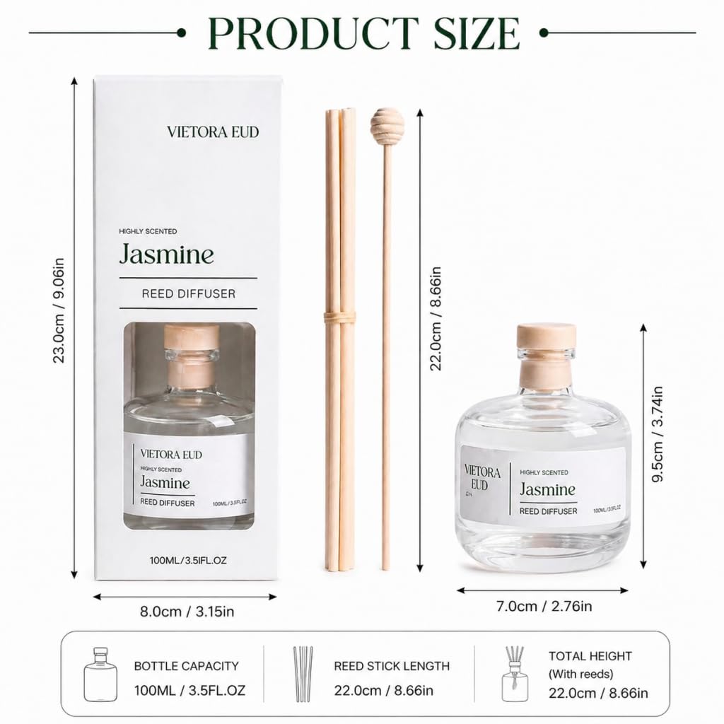 Jasmine Reed Diffuser, 3.5 Fl Oz