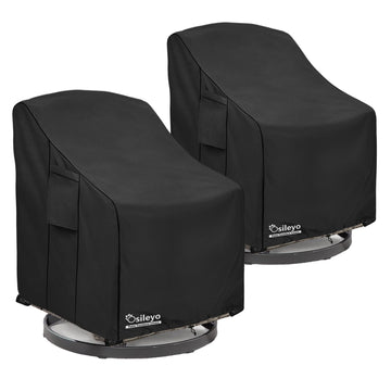 2 Pack, Swivel Lounge Chair Cover, Waterproof Heavy Duty Patio Furniture Covers for Outdoor Swivel Lounge Chair(33 W x