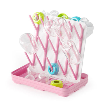 Baby Bottle Drying Rack with 20 Hooks, Space Saving Kitchen Bottles Rack Dryer, Vertical Baby Bottle Holder Organizer