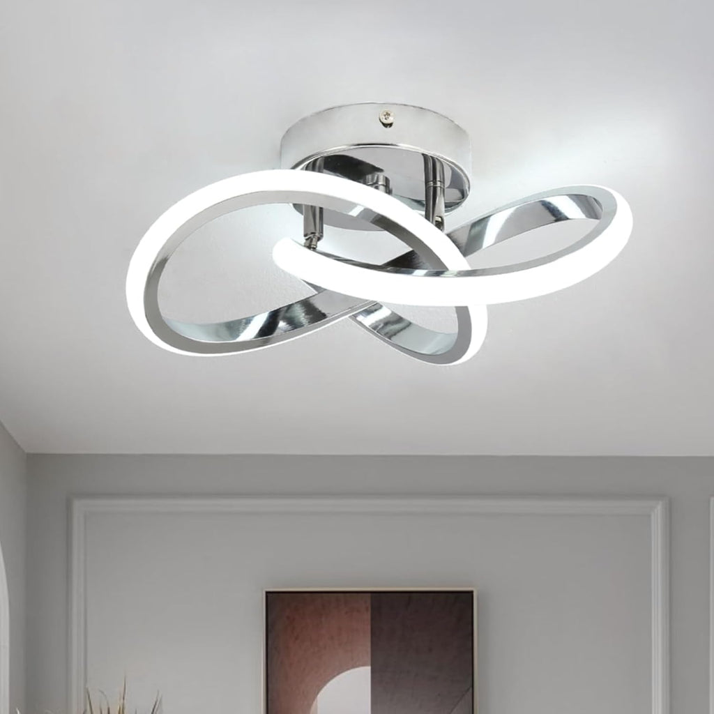 Hallway Light Acrylic Modern LED Ceiling Light Fixtures Cool White 6000K Close to Ceiling Lights Bathroom Kitchen
