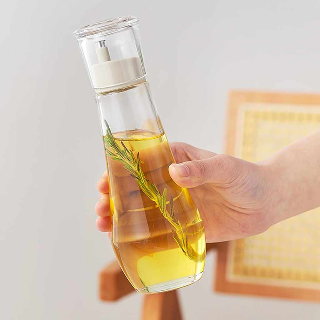 Diamond Olive Oil Dispenser Bottle,Oil and Vinegar Dispenser,Elegant Glass Cooking Oil Dispenser,Dispenser Bottle - Set of 2